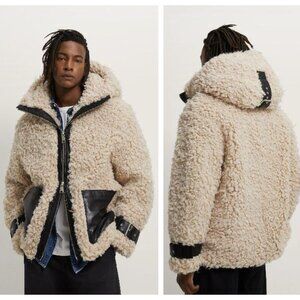 NWT ZARA MAN LIMITED EDITION SHEEP LEATHER JACKET Sz-L-XL